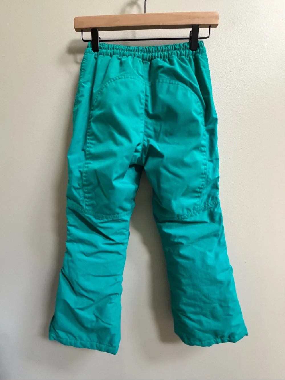 Lands’ End Squall Iron Knee Snow Pants Kids 8 Turquoise Waterproof Ski Winter